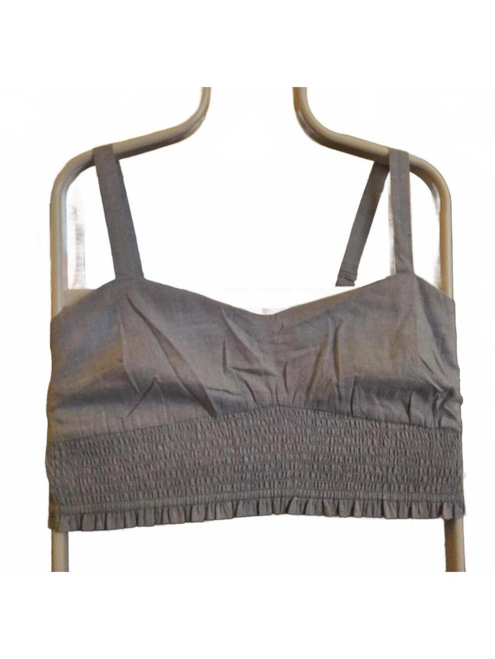 LOST WANDER Womens Light Blue Sleeveless Sweetheart Neckline Crop Size L - NWT
